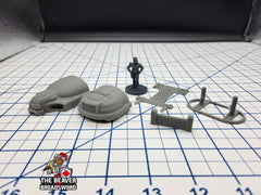 Scifi Hover Taxi - EC3D , Infinity, Legion, Cyberpunk, Starfinder, tabletop terrain, Sci-fi Scenery, Wargaming, Vehicle, Car, Futuristic-4