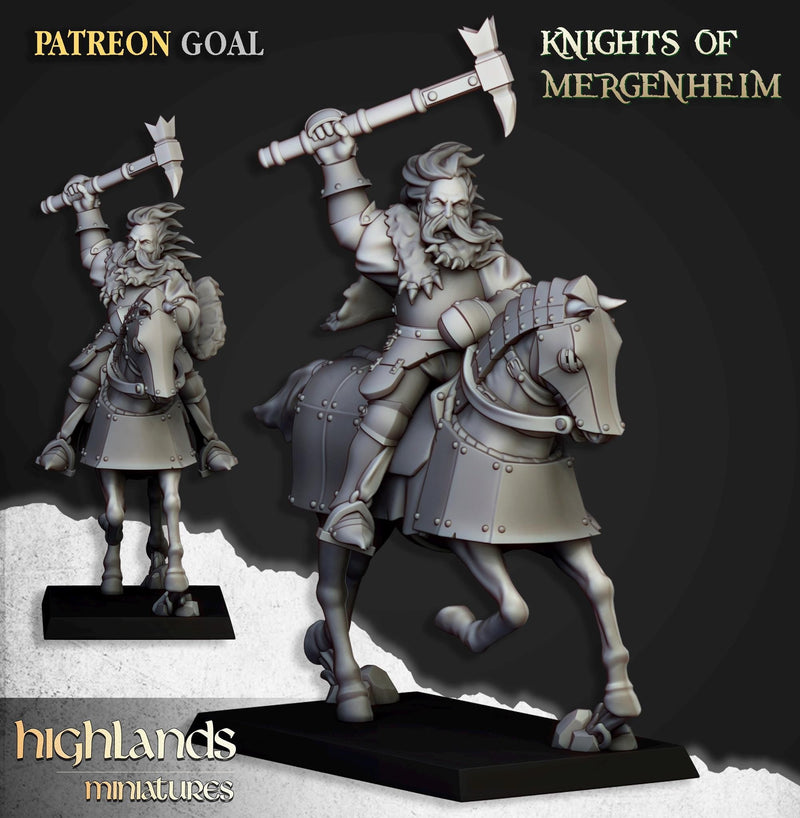 Knights of Mergenheim Miniature Set - 28/32mm Scale Premium Resin Models for Wargaming and RPG, DnD, Human, Sunland, Durable, High Quality-2