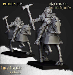 Knights of Mergenheim Miniature Set - 28/32mm Scale Premium Resin Models for Wargaming and RPG, DnD, Human, Sunland, Durable, High Quality-4