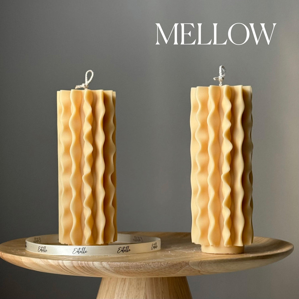 Geometric Soy Pillar Candle: Sculptural Home Decor-4