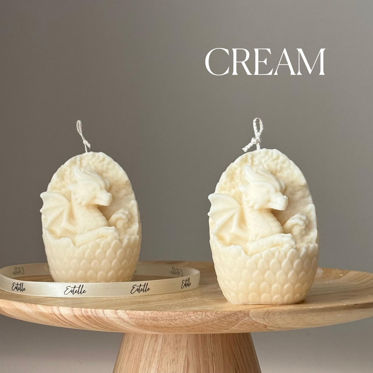 Handmade Dragon in Egg Soy Candle: Sculptural Art Gift-3