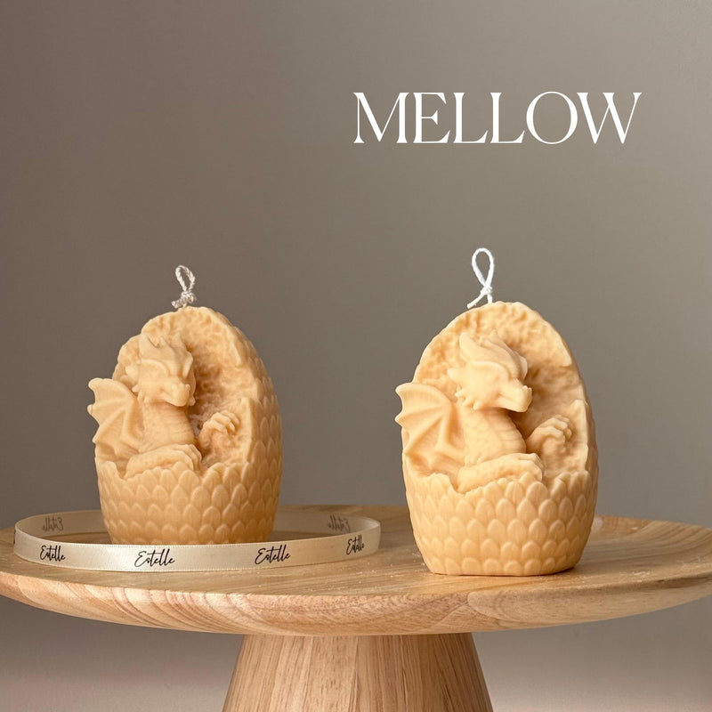 Handmade Dragon in Egg Soy Candle: Sculptural Art Gift-4
