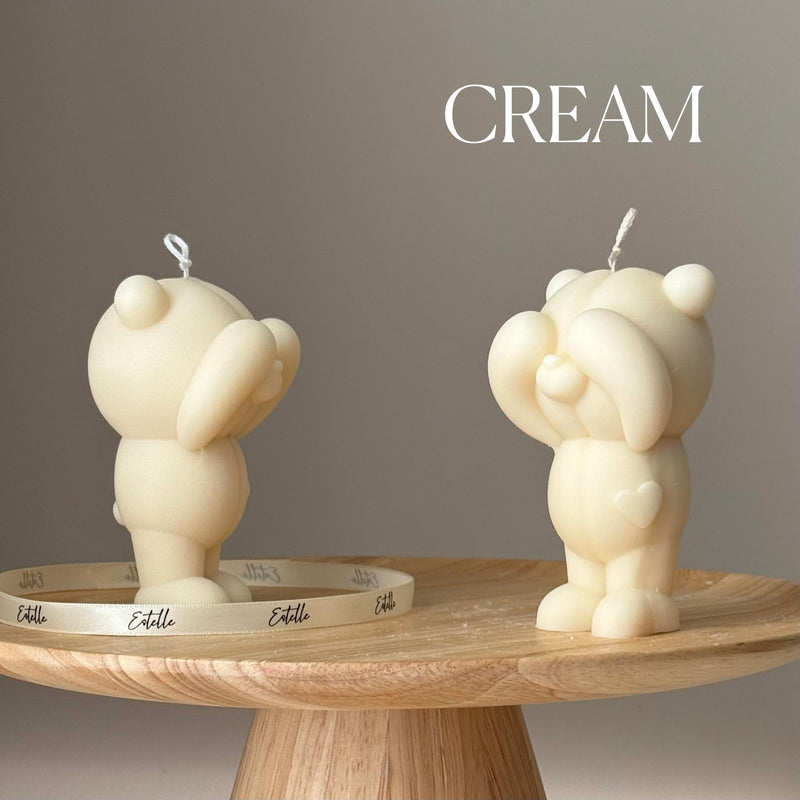 Handmade Soy Bear Candle: Sculptural Home Decor, Animal Lover Gift-3