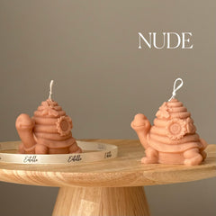 Hand Poured Soy Turtle Candle: Sculptural Art Gift-2