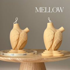 Heart With Wings Soy Candle: Hand-Poured Sculptural Art-2