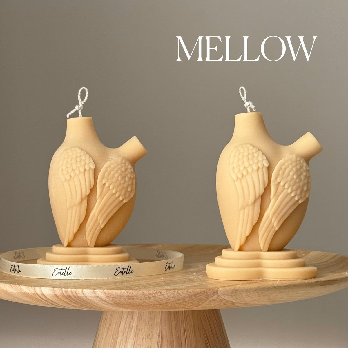 Heart With Wings Soy Candle: Hand-Poured Sculptural Art-2