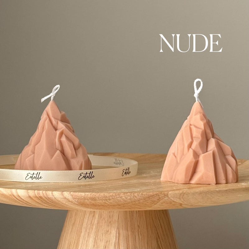 Hand Poured Soy Mountain Candle: Sculptural Home Decor-2