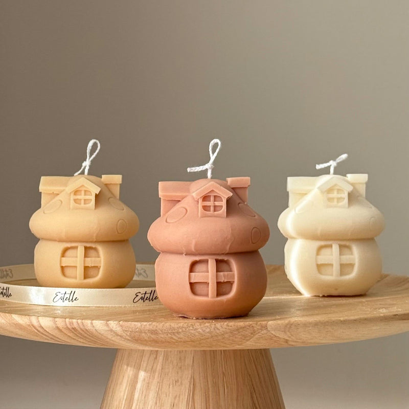 Tiny House Soy Candle: Hand-Poured Sculptural Art Gift-1