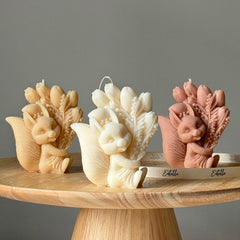 Handmade Squirrel Soy Candle | Sculptural Art, Animal Lover Gift-1