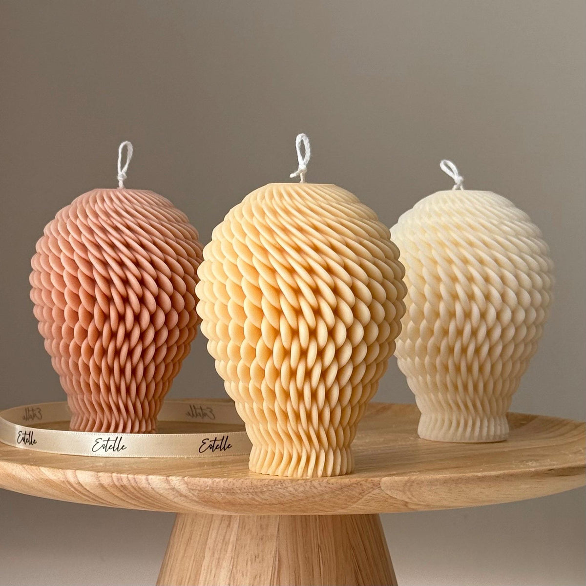 Geometric Soy Candle: Hand-Poured Sculptural Art-1