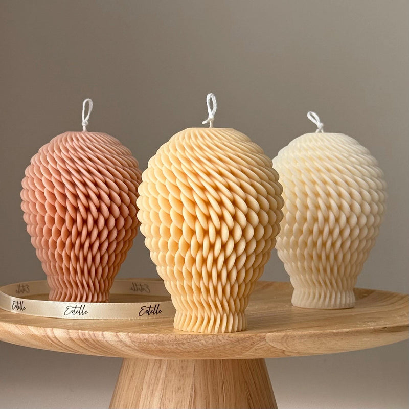 Geometric Soy Candle: Hand-Poured Sculptural Art-1
