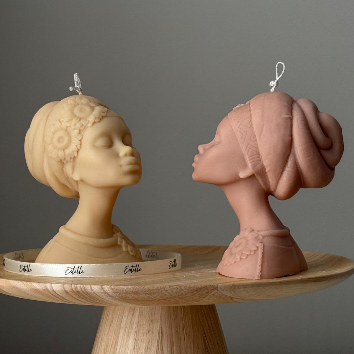Handmade Afro Lady Soy Candle: Sculptural Home Decor Gift-1