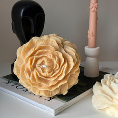Large Peony Soy Wax Candle: Sculptural Flower Candle-2