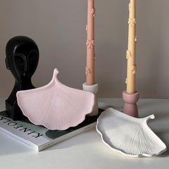 Jesmonite Leaf Tray: Scandi Jewelry Storage Dish, Desk Decor-1