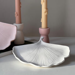 Jesmonite Leaf Tray: Scandi Jewelry Storage Dish, Desk Decor-3