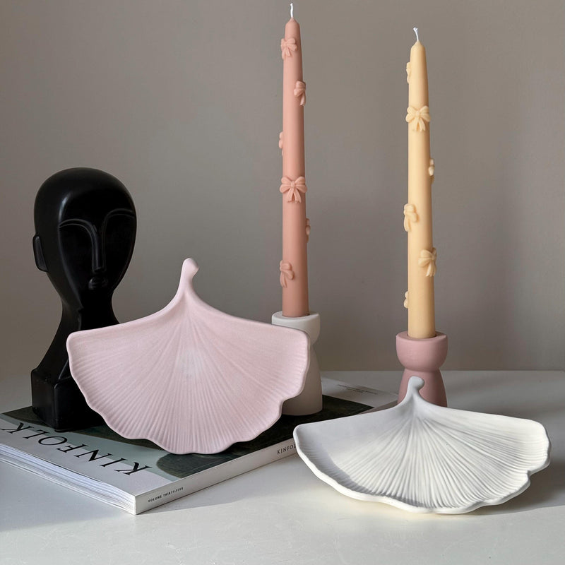 Jesmonite Leaf Tray: Scandi Jewelry Storage Dish, Desk Decor-4