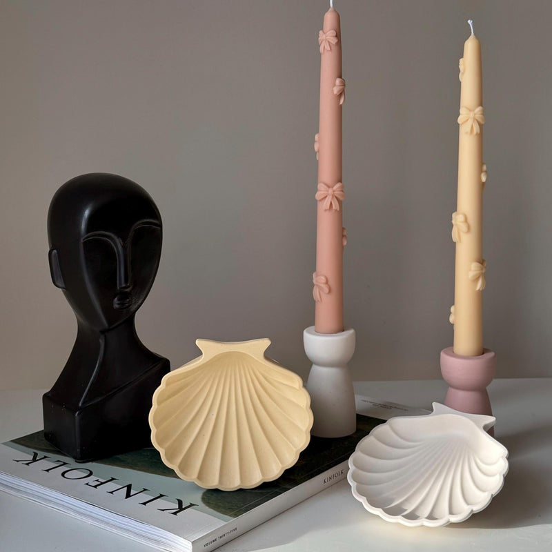 Elegant Jesmonite Shell Tray: Scandi Home Decor-3