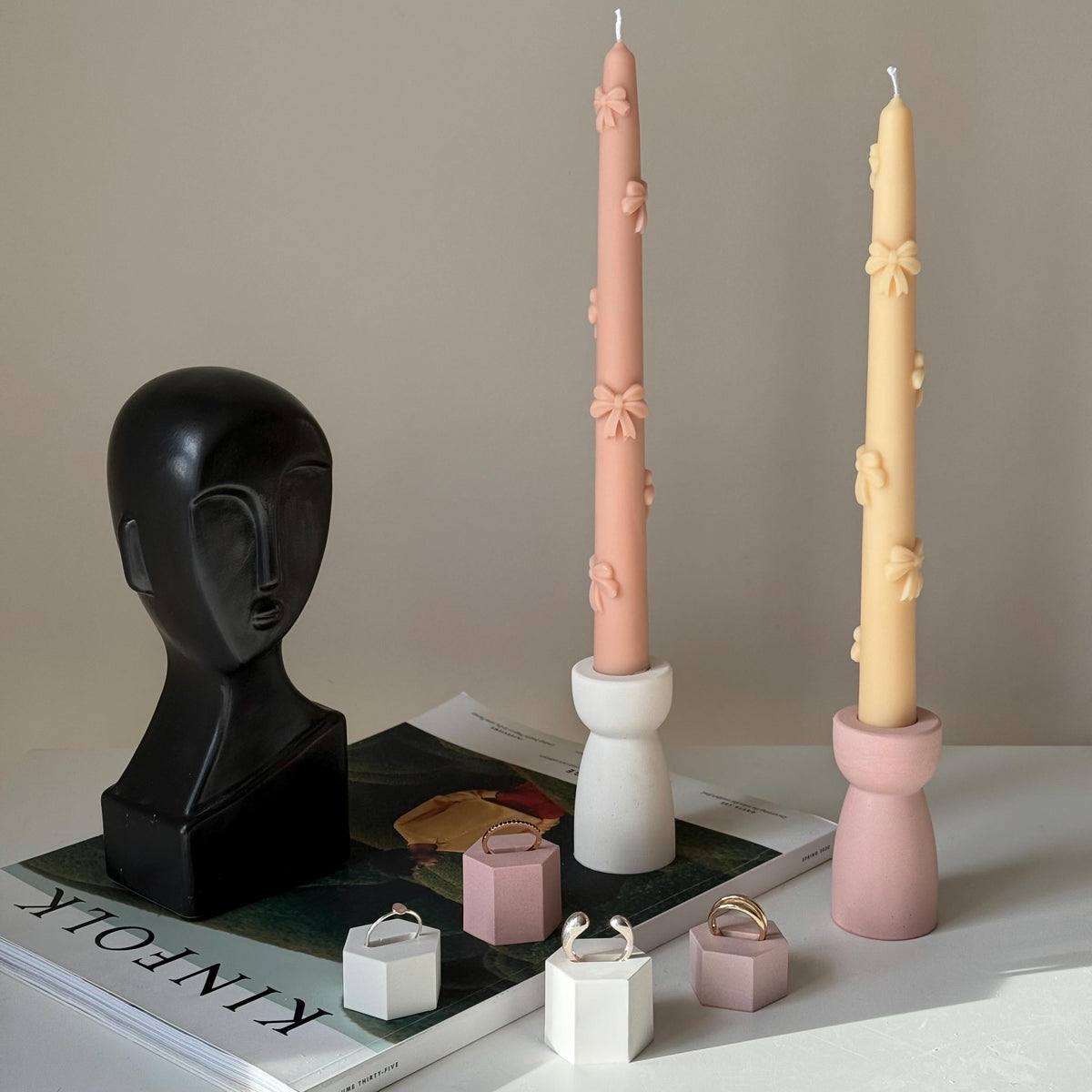 Minimalist Jesmonite Ring Holder: Scandi Home Decor-2