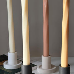 Greko Column Soy Wax Candle: Thin Swirl Taper, Decorative Candle-2