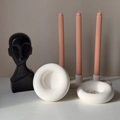 Handmade Jesmonite Round Trinket Tray: Scandi Home Decor-1