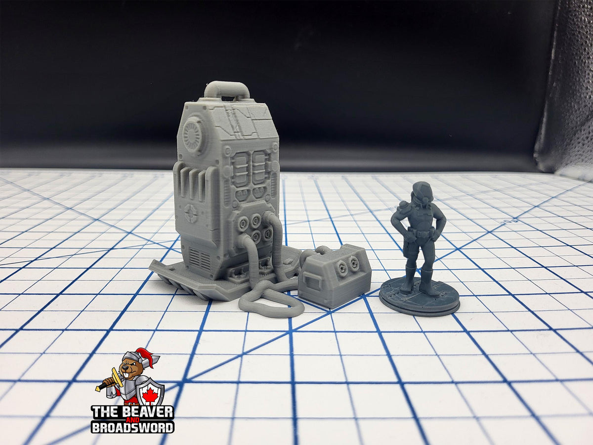 Scifi Power Unit - EC3D , Infinity, Legion, Sci-fi, Cyberpunk, Starfinder, tabletop terrain, Sci-fi Scenery, Wargaming, Space, Battery-1