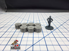 Scifi Stackable Cargo Containers - EC3D , Infinity, Legion, Cyberpunk, Starfinder, tabletop terrain, Sci-fi Scenery, Wargaming, Space Hangar-2