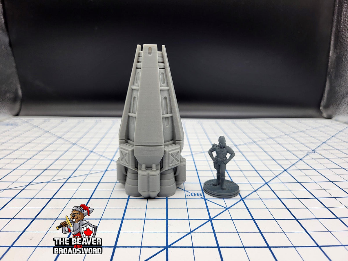 Scifi Escape Pod - EC3D , Infinity, Legion, Cyberpunk, Starfinder, tabletop terrain, Sci-fi Scenery, Wargaming, Space Ship, Fleet-2