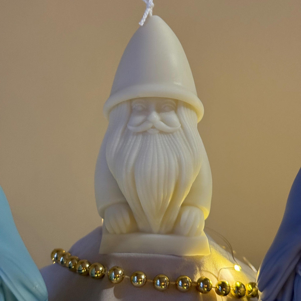 Hand Poured Santa Candle: Christmas Soy Wax Festive Decor-5