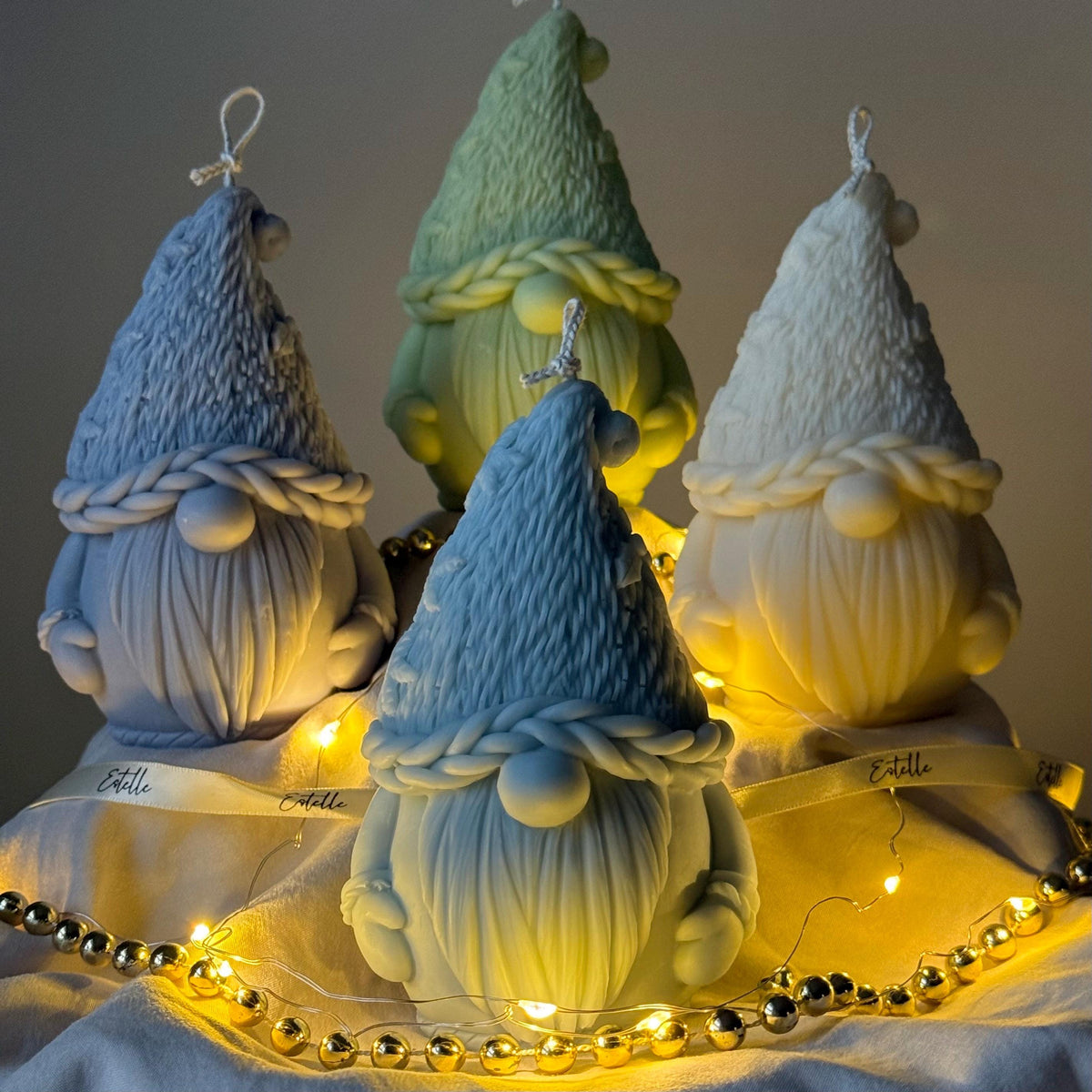 Christmas Gnome Candle: Hand-Poured Soy Wax Festive Decor-1