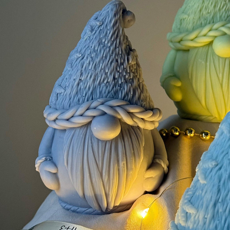 Christmas Gnome Candle: Hand-Poured Soy Wax Festive Decor-4