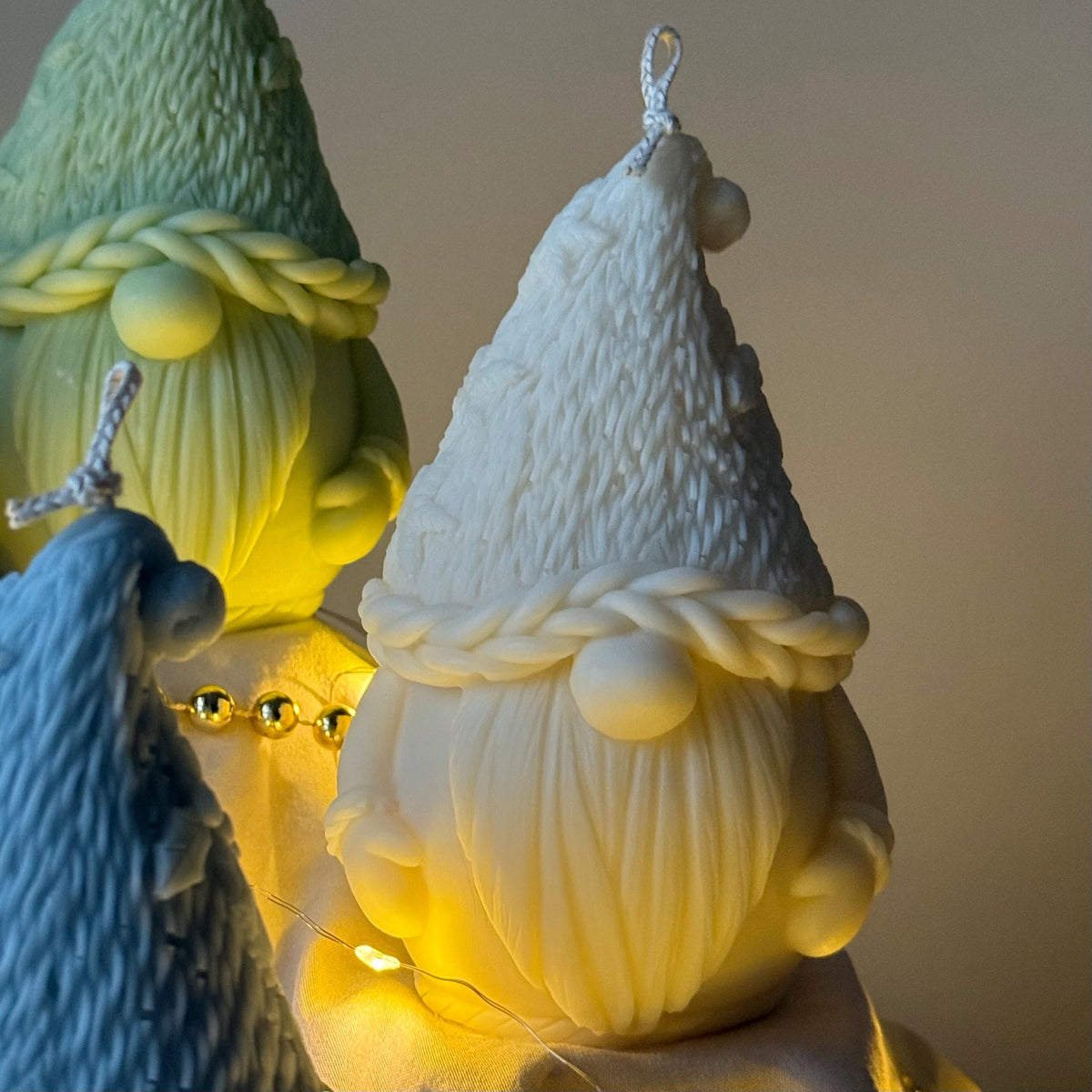 Christmas Gnome Candle: Hand-Poured Soy Wax Festive Decor-5