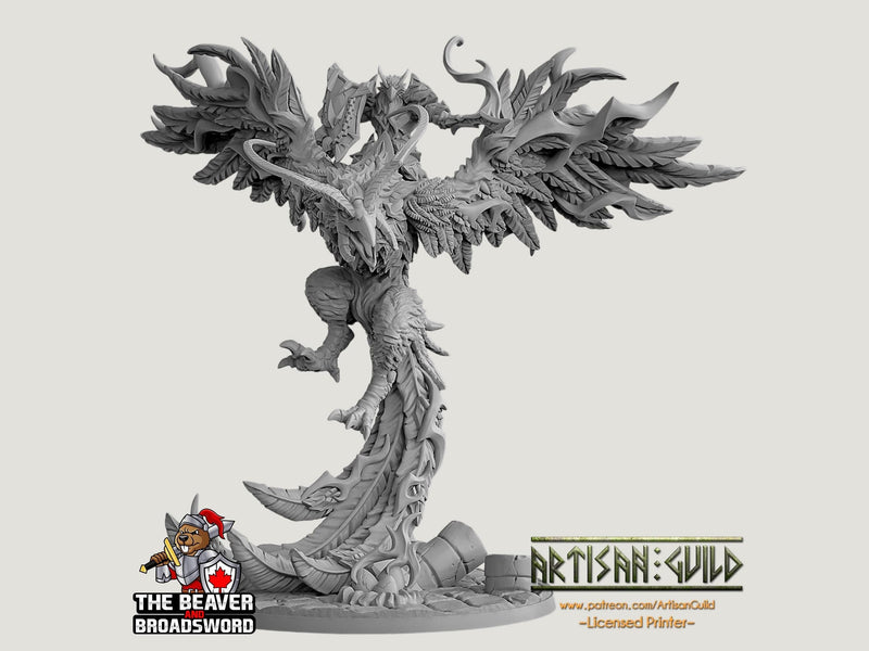 Aarakocra Phoenix Mounted Paladin Fighter premium DnD mini - High Quality Resin Printed 28mm 32mm Tabletop Miniature, Tough Durable Figurine-1