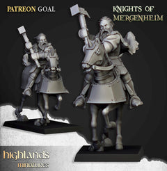 Knights of Mergenheim Miniature Set - 28/32mm Scale Premium Resin Models for Wargaming and RPG, DnD, Human, Sunland, Durable, High Quality-3