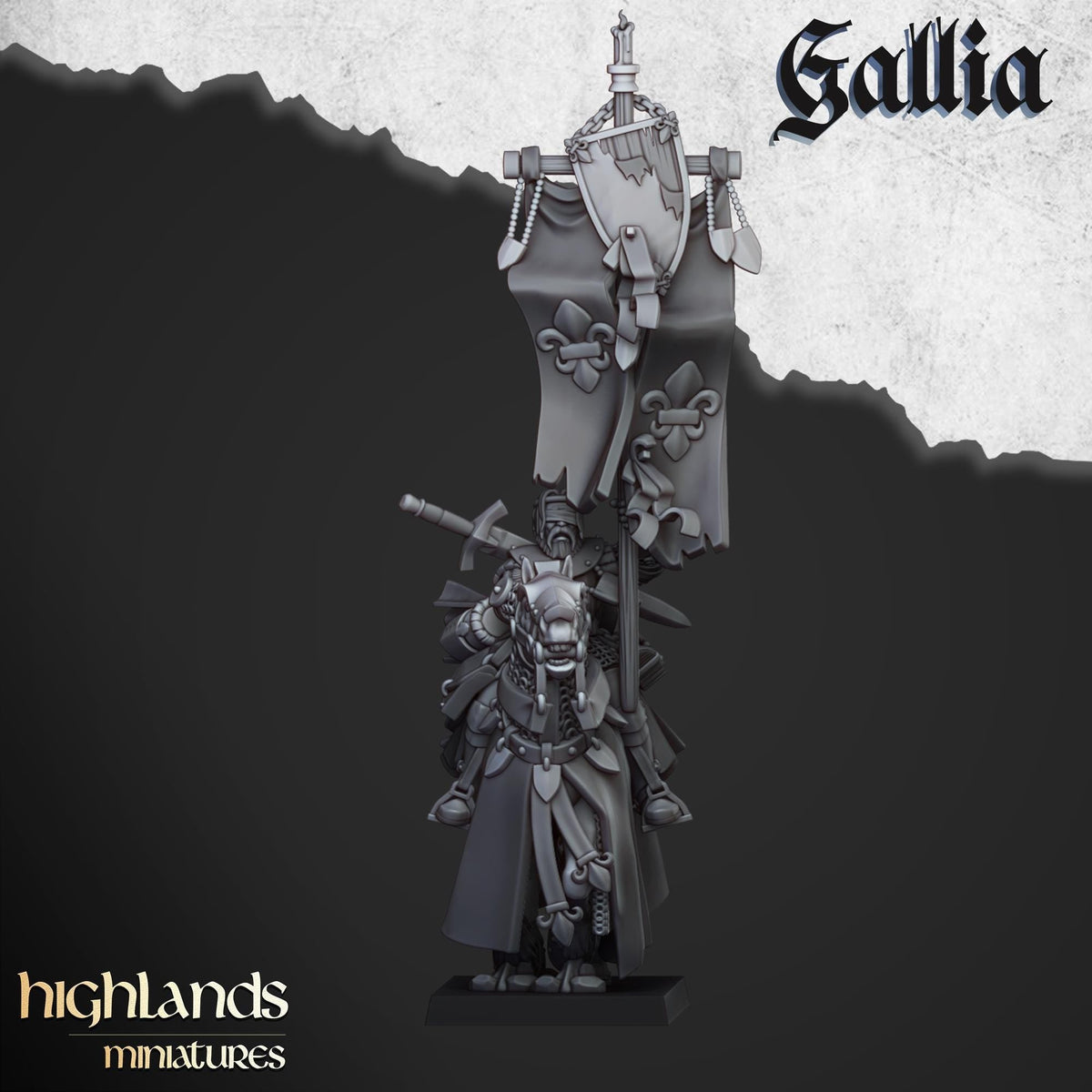 Questing Knights Miniature Set - 28/32mm Scale Premium Resin Models for Wargaming and RPG, DnD, Human, Gallia, Durable, High Quality-2
