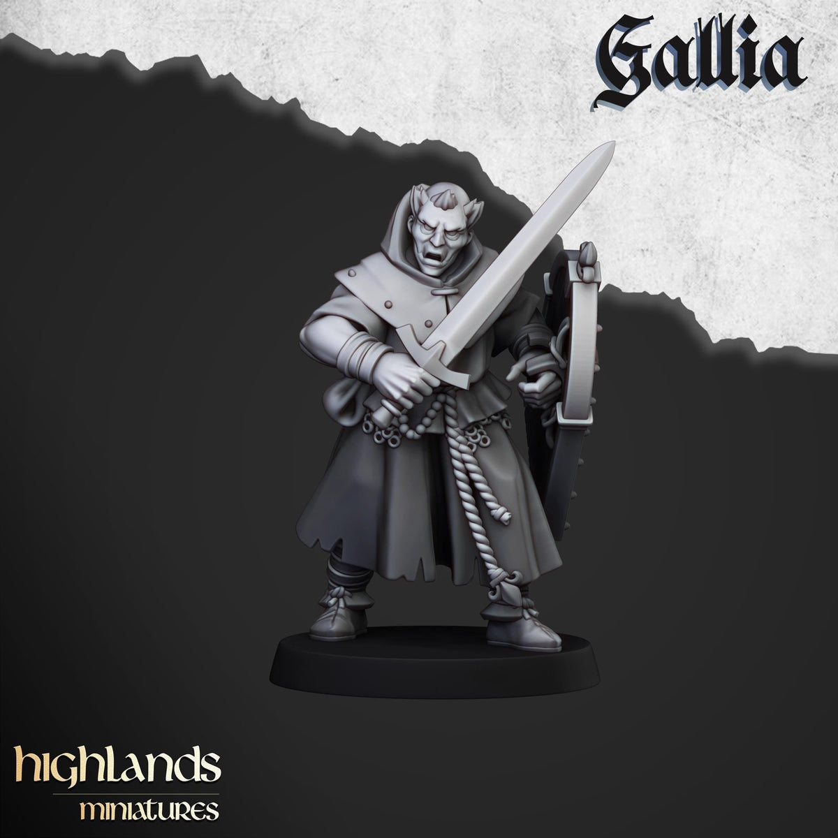 Grail Pilgrims Miniature Set - 28/32mm Scale Premium Resin Models for Wargaming and ttRPG, DnD, Human, Gallia, Durable, High Quality, Grail-6