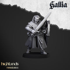 Grail Pilgrims Miniature Set - 28/32mm Scale Premium Resin Models for Wargaming and ttRPG, DnD, Human, Gallia, Durable, High Quality, Grail-6