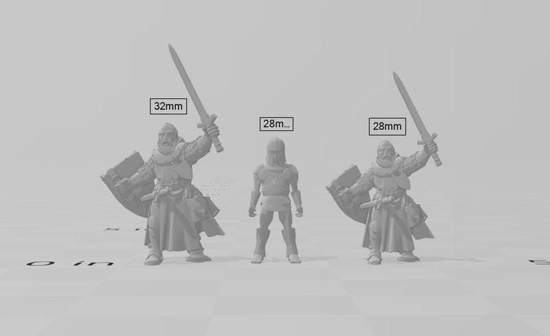Hero Questing Knight resin Mini - 28/32mm Scale Premium Resin Models for Wargaming and ttRPG, DnD, Human, Gallia, Durable, High Quality-2