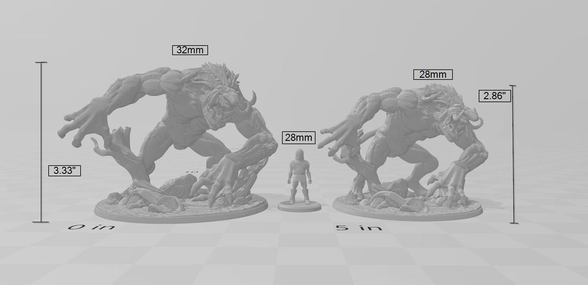 Giant Svart Troll large premium miniature - High Quality Resin Printed 28mm 32mm Tabletop Miniature, Tough, Durable, Figurine and Diorama-2