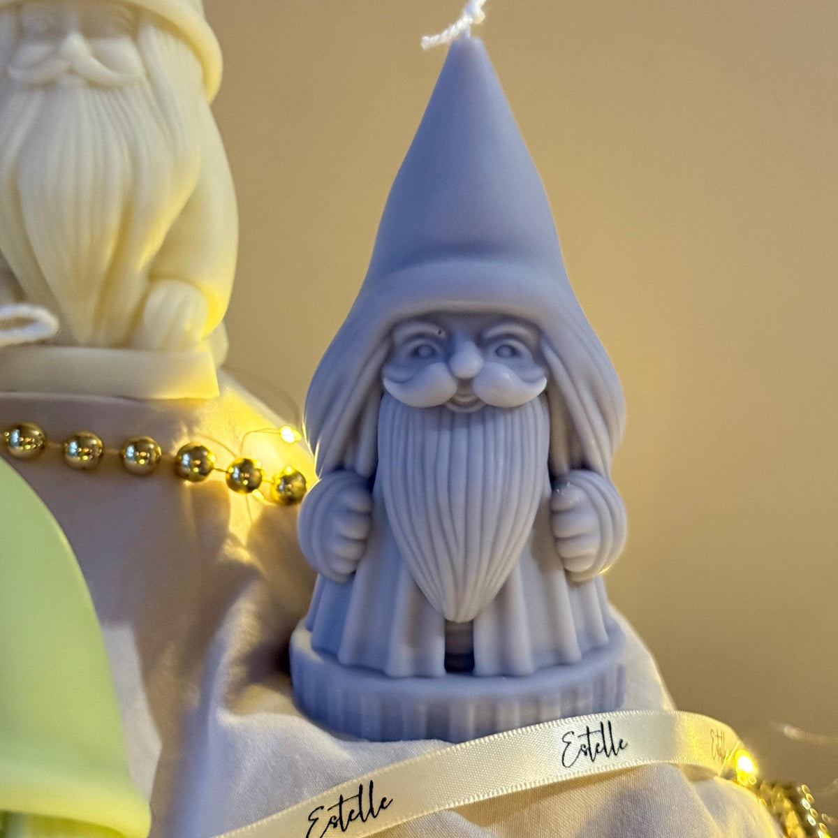 Hand Poured Santa Candle: Christmas Soy Wax Festive Decor-2