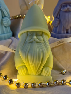 Hand Poured Santa Candle: Christmas Soy Wax Festive Decor-4