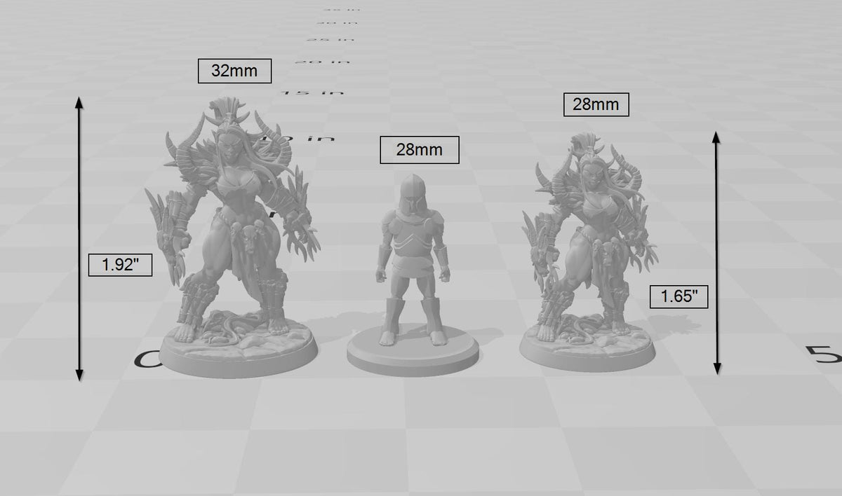 Mountain Orc Female Shaman, Monk, Fighter premium DnD mini - High Quality Resin Printed 28mm 32mm Tabletop Miniature, Tough Figurine-2