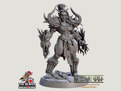 Mountain Orc Female Shaman, Monk, Fighter premium DnD mini - High Quality Resin Printed 28mm 32mm Tabletop Miniature, Tough Figurine-1