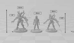 Barkwraith Spriggan A, Fighter, Monster, Fey, DnD, Elven- High Quality Resin Printed 28mm 32mm Tabletop Miniature, Tough Figurine-2