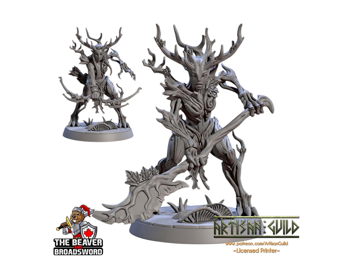 Barkwraith Spriggan C, Fighter, Monster, Fey, Ranger, DnD, Elven- High Quality Resin Printed 28mm 32mm Tabletop Miniature, Tough Figurine-1