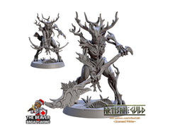 Barkwraith Spriggan C, Fighter, Monster, Fey, Ranger, DnD, Elven- High Quality Resin Printed 28mm 32mm Tabletop Miniature, Tough Figurine-1