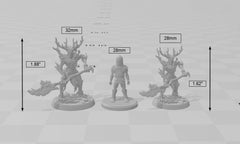 Barkwraith Spriggan F, Fighter, Monster, Fey, Dryad, DnD, Elven- High Quality Resin Printed 28mm 32mm Tabletop Miniature, Tough Figurine-2