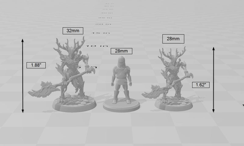 Barkwraith Spriggan F, Fighter, Monster, Fey, Dryad, DnD, Elven- High Quality Resin Printed 28mm 32mm Tabletop Miniature, Tough Figurine-2