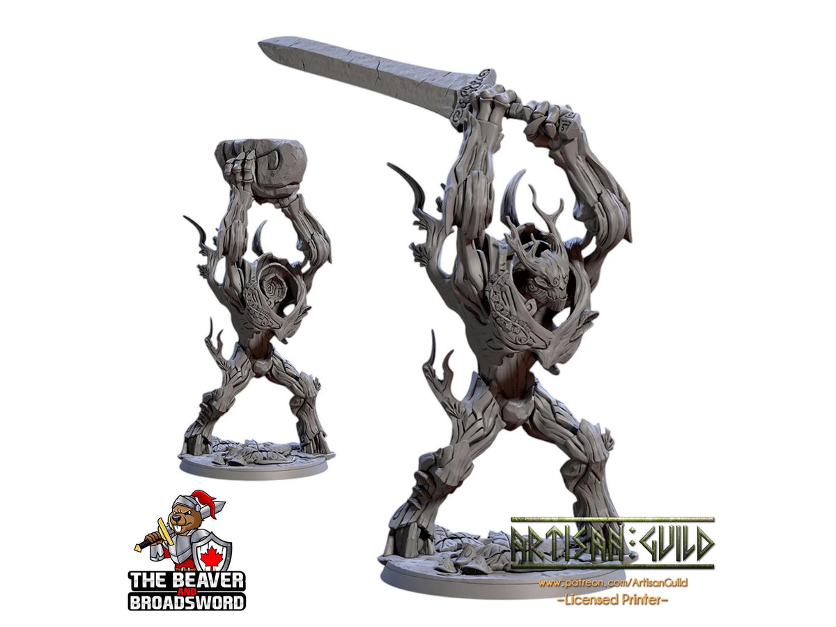 Barkwraith Primordial B, Ent, Monster, Fey, Dryad, DnD, Elven- High Quality Resin Printed 28mm 32mm Tabletop Miniature, Tough Figurine-1
