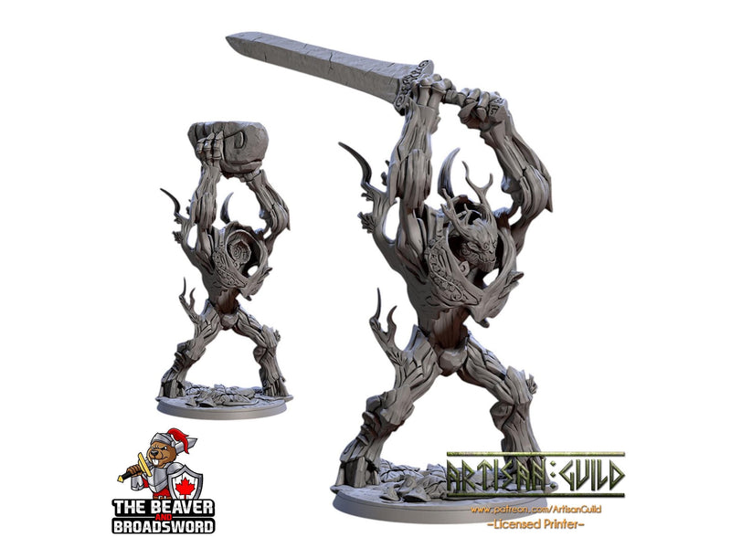 Barkwraith Primordial B, Ent, Monster, Fey, Dryad, DnD, Elven- High Quality Resin Printed 28mm 32mm Tabletop Miniature, Tough Figurine-1