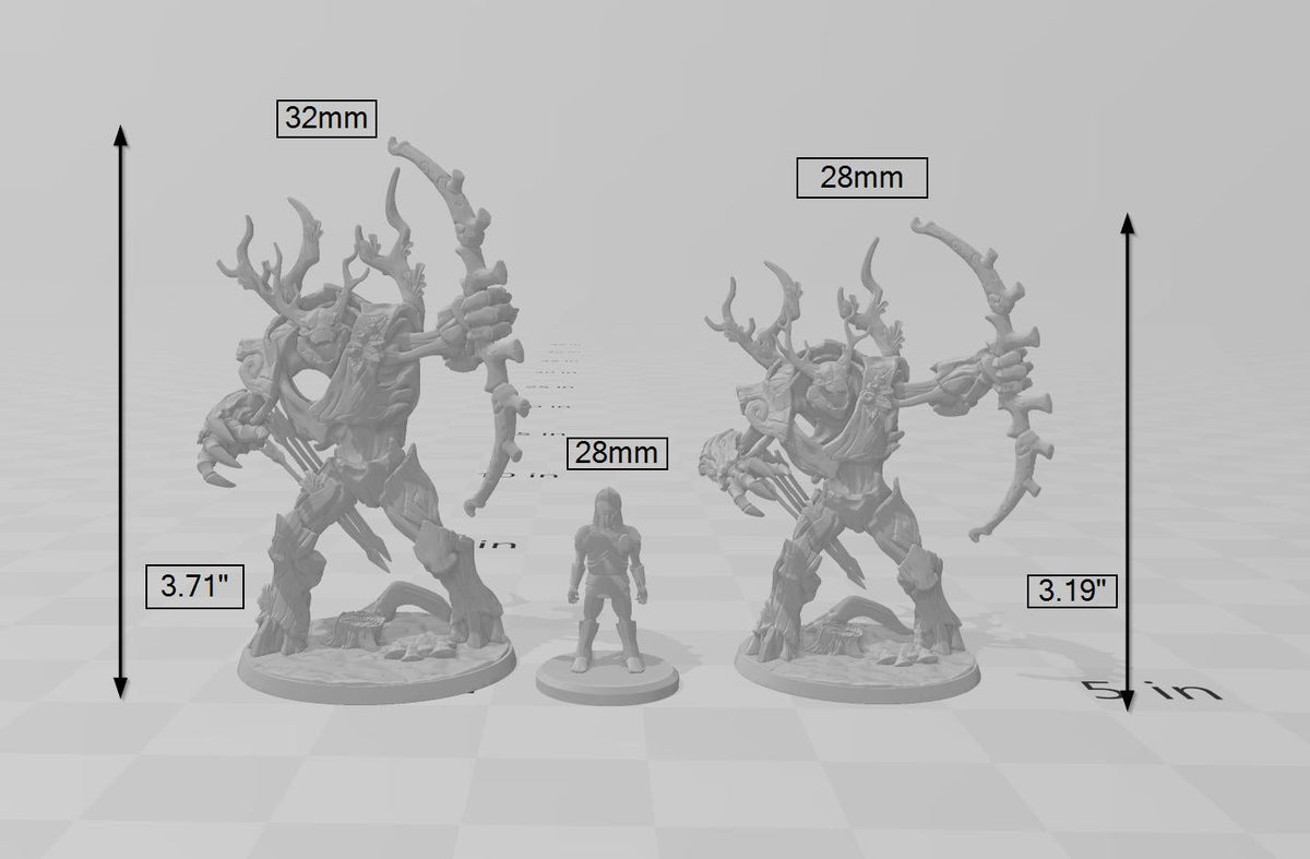 Barkwraith Primordial C, Ent, Monster, Fey, Dryad, DnD, Elven- High Quality Resin Printed 28mm 32mm Tabletop Miniature, Tough Figurine-2